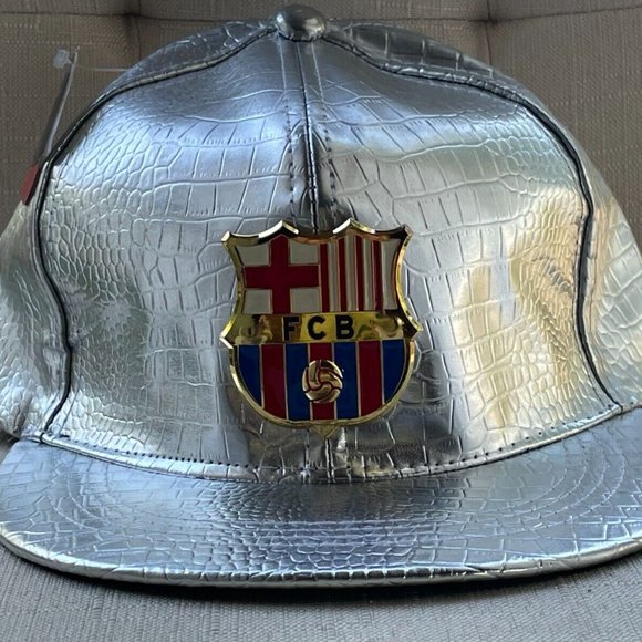 Men Hat Fashion Sport Cap Faux Leather Silver Tone Hat adjsutable - Picture 3 of 11